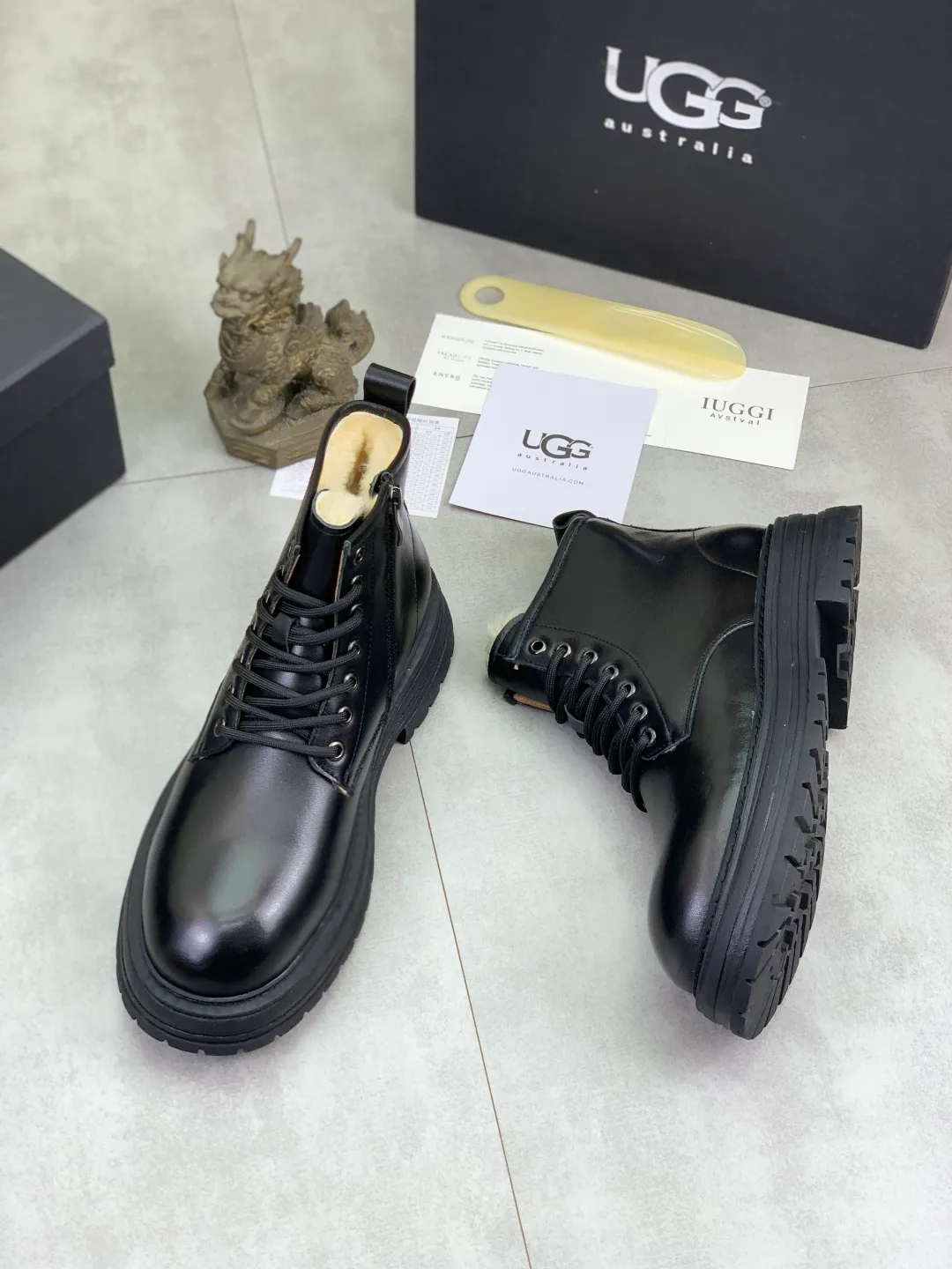 Men's men's shoes 💰P660 New arrival 🆕🆕🆕 IUGGI Men's British retro Martin boots Winter new men's outdoor hiking boots First layer of cowhide on the outside and wool on the inside Comfortable and warm Rubber sole sole Non-slip and firm Trendy and fashionable Casual and versatile Size: 38-44 (45 customized) Color: three colors